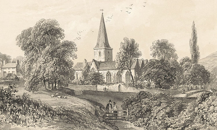 St Edmonds Church Crickhowell 1865