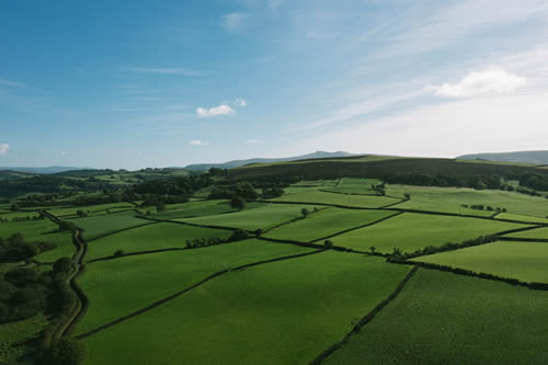 powys scenery aerial